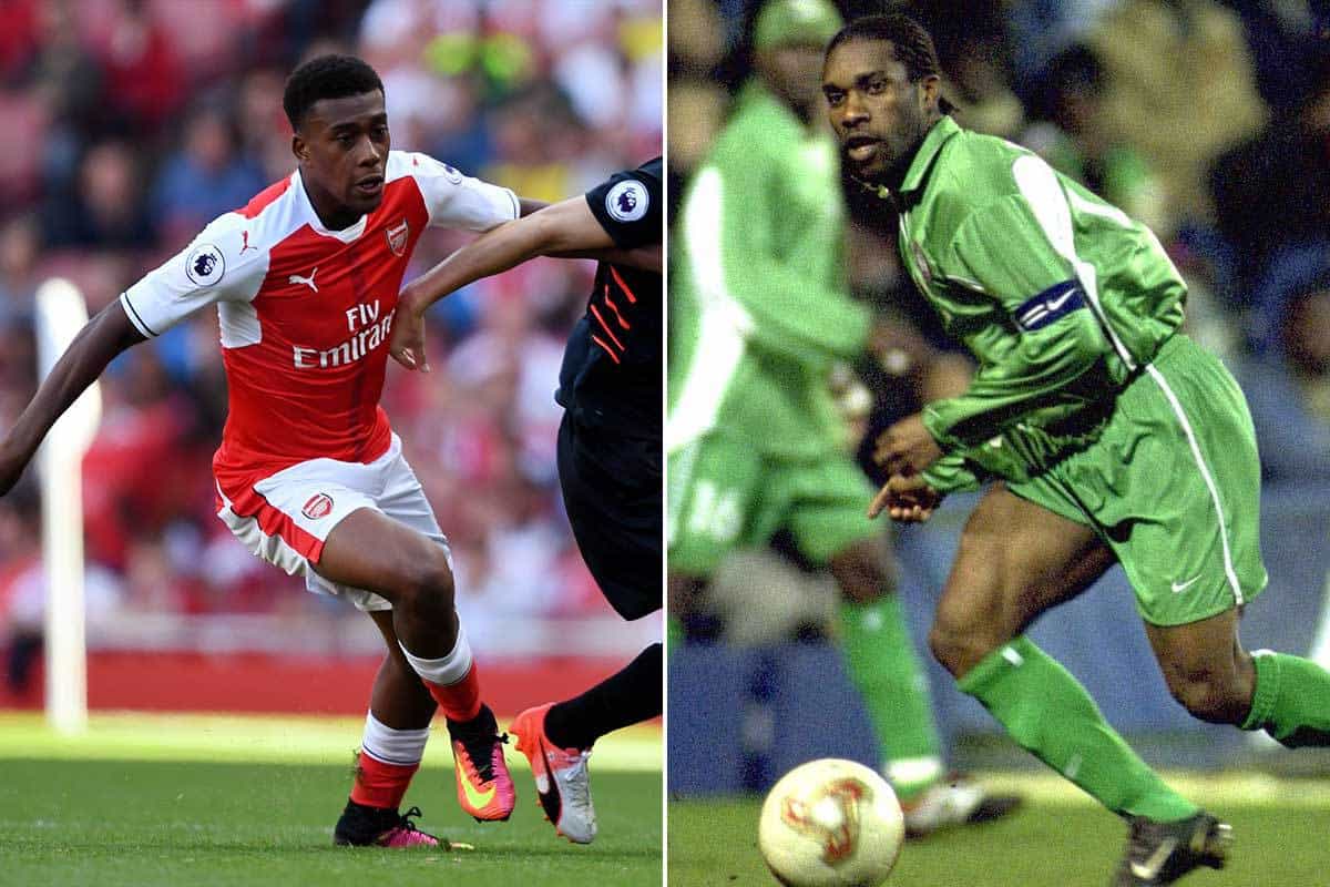 Jay-Jay Okocha and Alex Iwobi