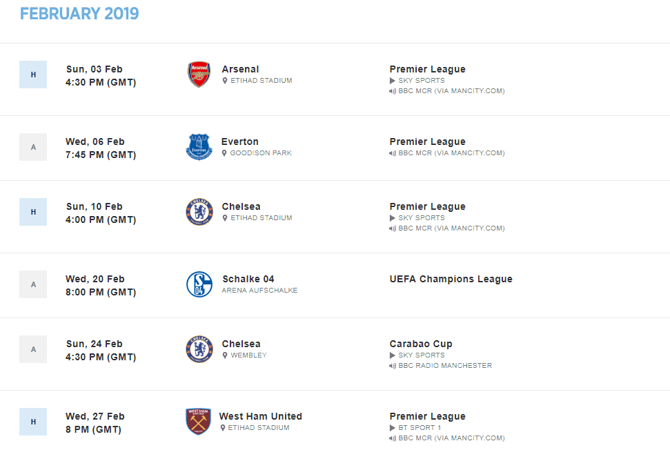 Mcfc Fixtures Calendar Quality Design www.gbupresnenskij.ru