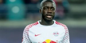 Dayot Upamecano in action for RB Leipzig