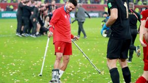 Alex Oxlade-Chamberlain during Liverpool title celebration