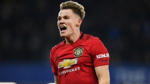 Scott Mctominay playing for Manchester United