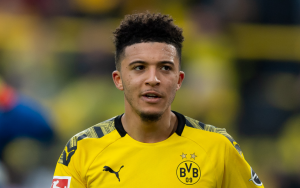 Jadon Sancho during Borussia Dortmund game