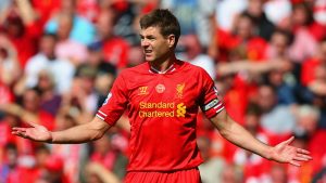 Steven Gerrard during Liverpool clash