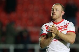 Hooker James Roby playing for St Helens