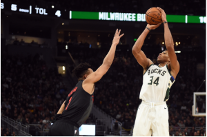 Giannis Antetokounmpo against Portland Trail Blazers