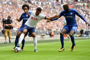 Mousa Dembele playing against Chelsea in 2016