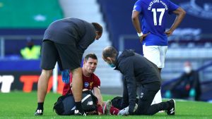 James Milner suffers injury against Everton