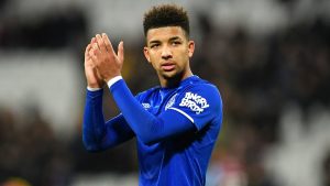 Mason Holgate in action for Everton