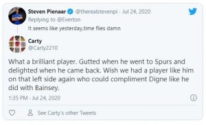 Everton fans react to Steven Pienaar clip