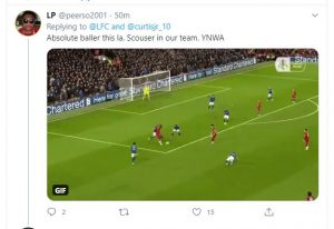 Liverpool fans react to Curtis Jones Pl 2 Player of the Season