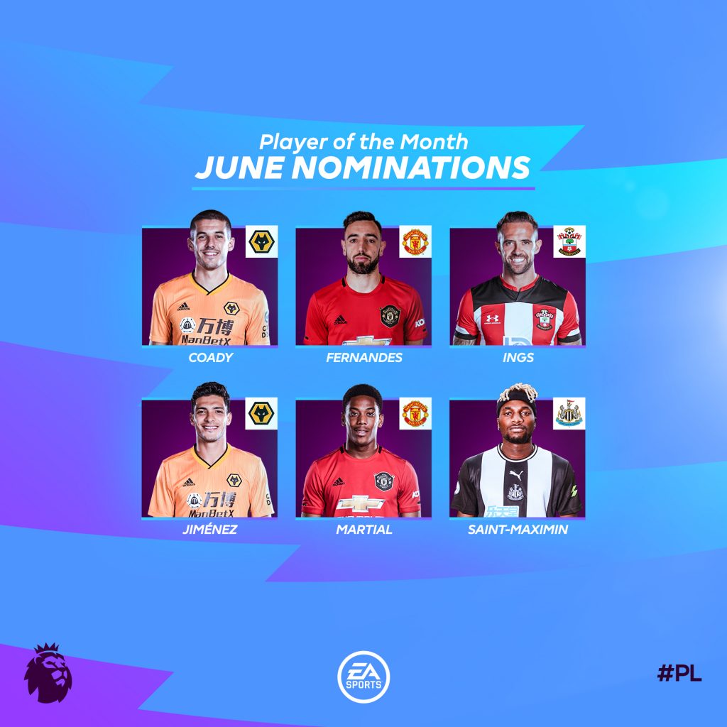 PL player of the month nominees