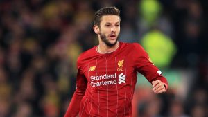Adam Lallana in action for Liverpool