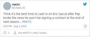 Manchester City fans suggest what to do with Eric Garcia
