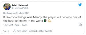 Liverpool fans are excited over Aissa Mandi transfer