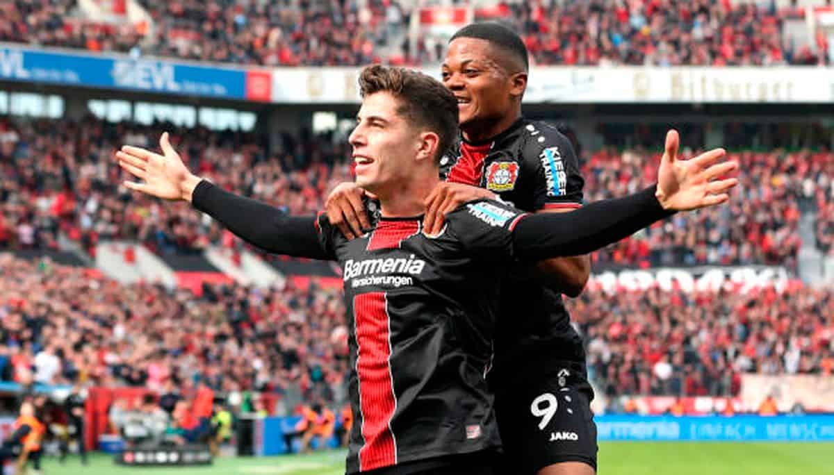 Kai Havertz celebrating another goal for Bayer Leverkusen