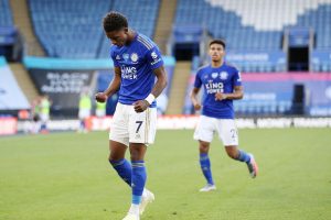 Demarai Gray in action for Leicester City