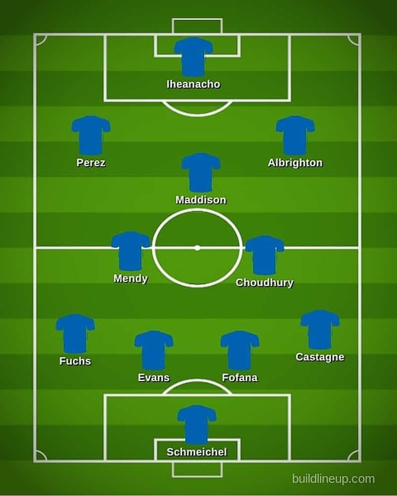 Predicted Leicester City line-up