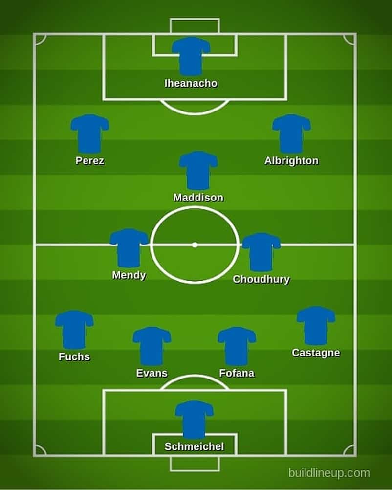 Predicted Leicester City line-up