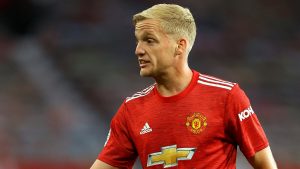 Donny van de Beek in action for Manchester United