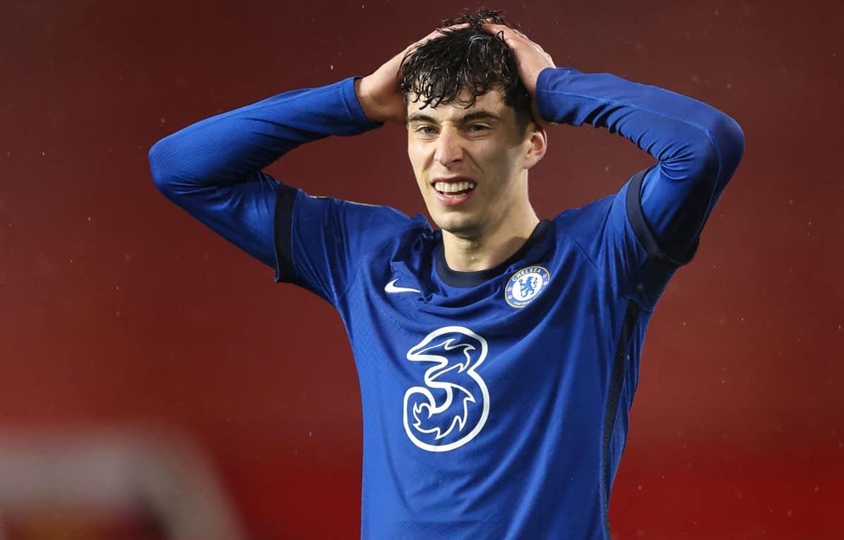 Kai Havertz of Chelsea during the Premier League match between Manchester United and Chelsea