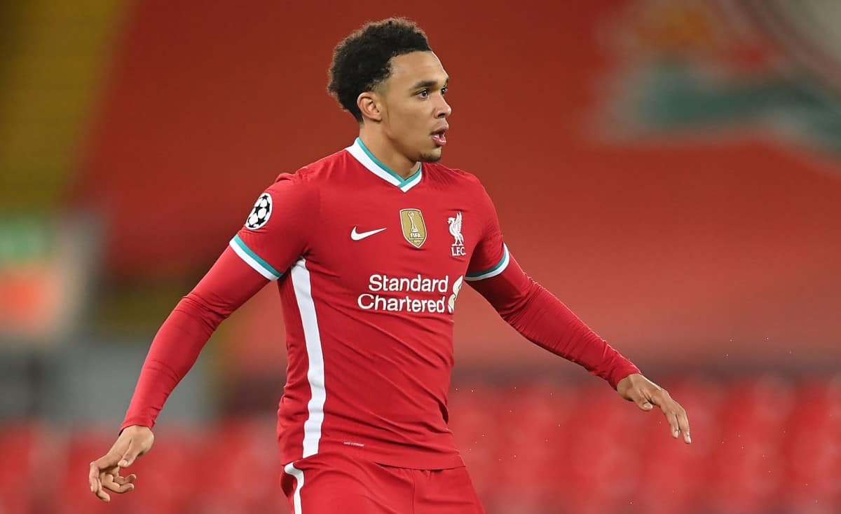 Trent Alexander-Arnold of Liverpool in action