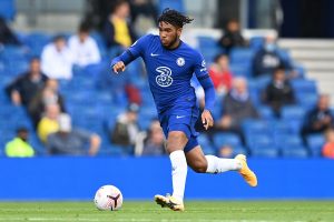 Reece James of Chelsea during the pre-season friendly between Brighton & Hove Albion and Chelsea at Amex Stadium on August 29, 2020 in Brighton, England.
