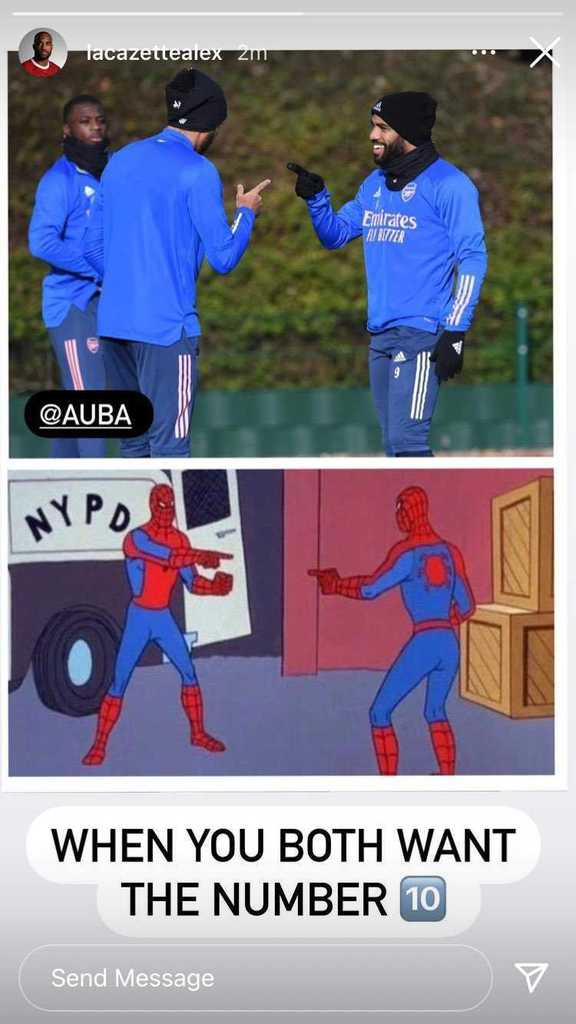 Alexandre Lacazette's Instagram Story