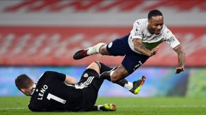 Arsenal goalkeeper Bernd Leno foils Sterling