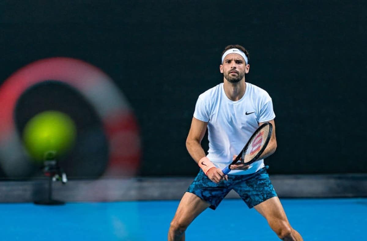 Dominic Thiem of Austria during day seven of the 2021 Australian Open at Melbourne Park on February 14, 2021 in Melbourne, Australia. (Photo by Andy Cheung/Getty Images)