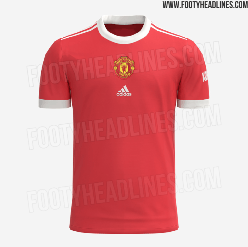 FootyHeadlines Manchester United home kit 21-22 season