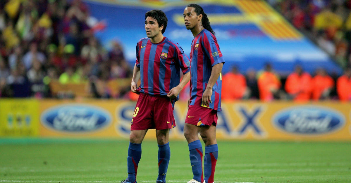 Роналдиньо и Деку во время финала Лиги Чемпионов 2006-го года против «Арсенала» в Париже (Фото - Getty Images)