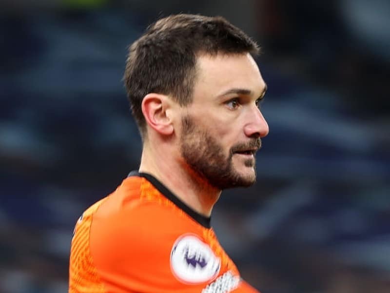 Spurs goalkeeper Hugo Lloris during the Premier League match between Tottenham Hotspur and Crystal Palace at Tottenham Hotspur Stadium on March 7, 2021 in London, United Kingdom. Sporting stadiums around the UK remain under strict restrictions due to the Coronavirus Pandemic as Government social distancing laws prohibit fans inside venues resulting in games being played behind closed doors. (Photo by Charlotte Wilson/Offside/Offside via Getty Images)