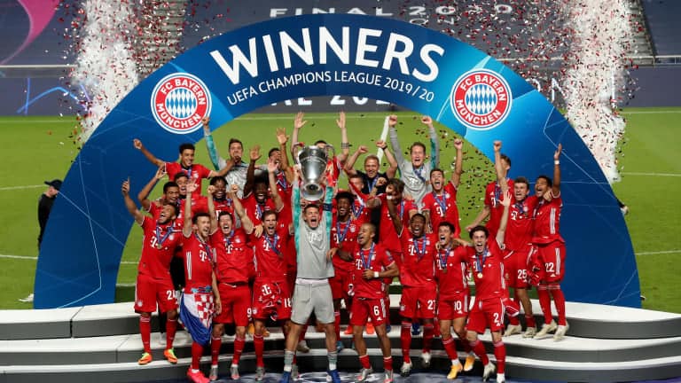 Bayern Munich celebrating Champions League title