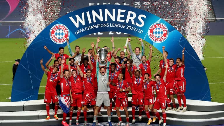 Bayern Munich celebrating Champions League title