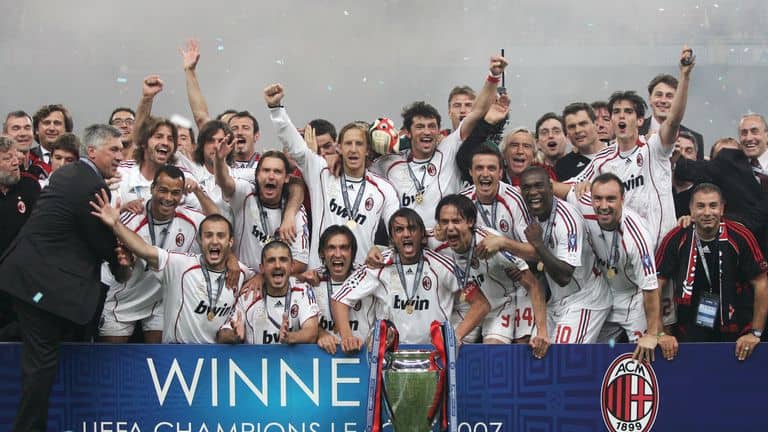 AC Milan Celebrating Champions League title