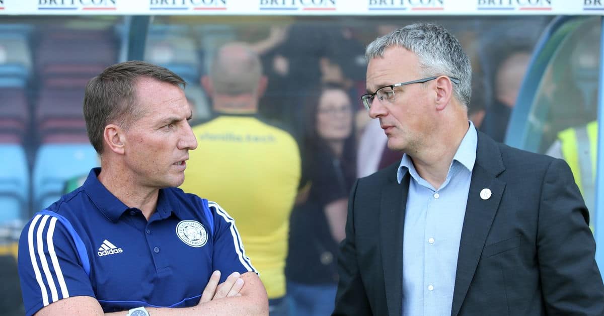 Брендан Роджерс и Джон Рудкин (Фото - Plumb Images/Leicester City via Getty Images)