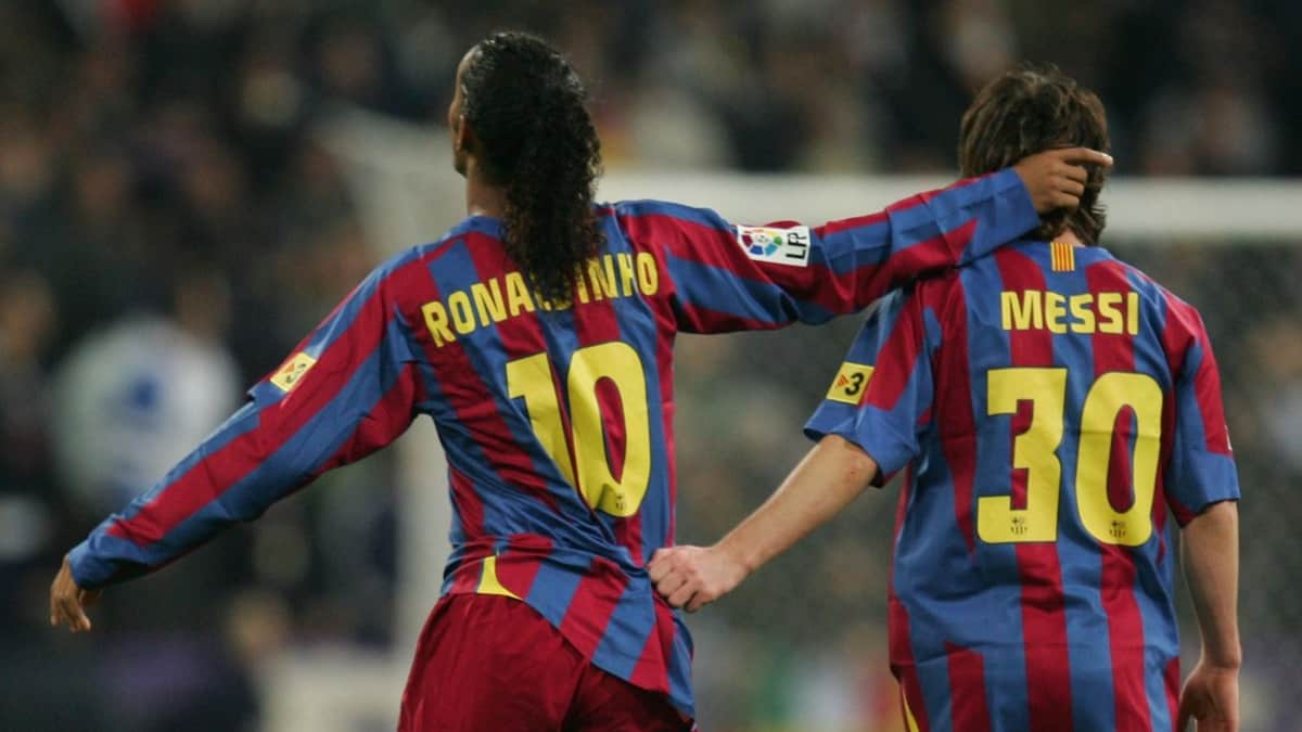 Роналдиньо и Лионель Месси (фото - Denis Doyle/Getty Images)