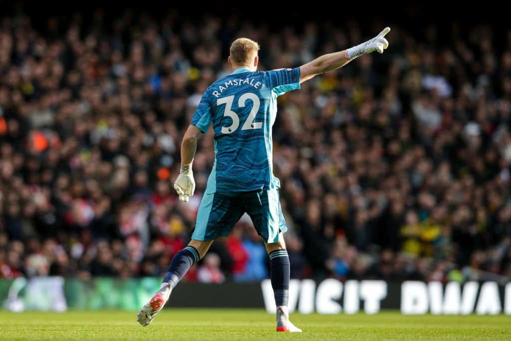 Aaron Ramsdale in action for Arsenal