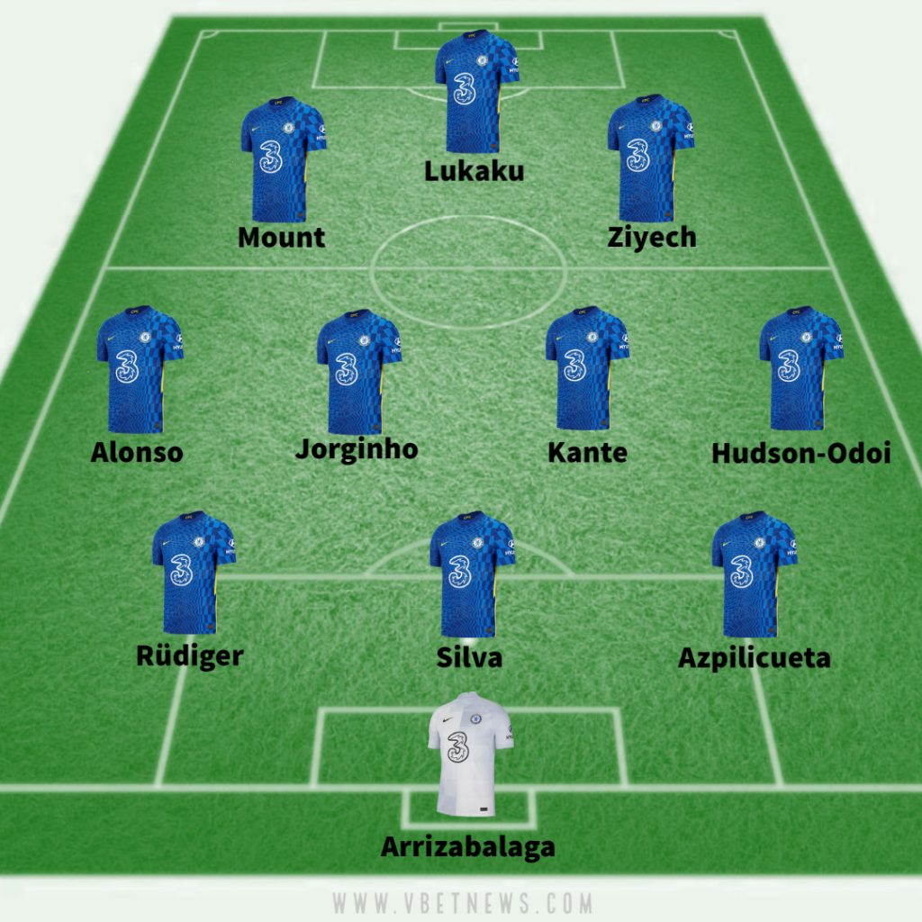 Chelsea line up vs Tottenham 